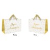 1 Sac cadeau moyen "Joyeux Anniversaire"  blanc - or 1 Sac cadeau moyen "Joyeux Anniversaire"  blanc - or