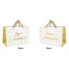 1 Sac cadeau moyen "Joyeux Anniversaire"  blanc - or