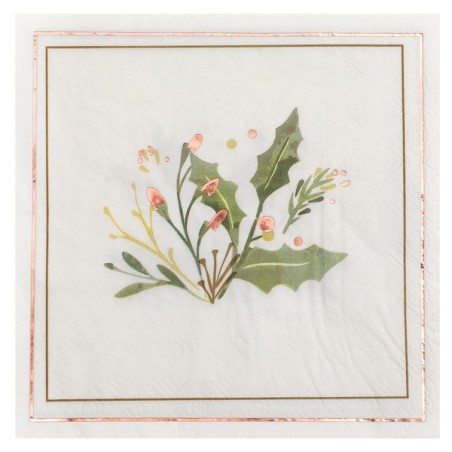 20 tovaglioli di carta, Holly, 3 veli, 16,5 x 16,5 cm