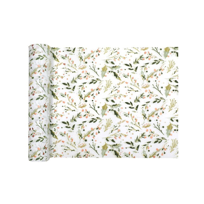 Chemin de table Houx, multicolore, 30cm x 2,5m Chemin de table Houx, multicolore, 30cm x 2,5m