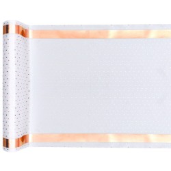 Runner da tavola Passepartout, 28cm x 3m, bianco
