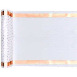 Runner da tavola Passepartout, 28cm x 3m, bianco