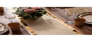 Chemin de table Passe partout, 28cm x 3m, blanc