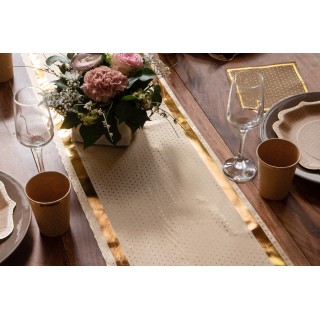 Runner da tavola Passepartout, 28cm x 3m, bianco