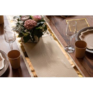 Chemin de table Passe partout, 28cm x 3m, blanc