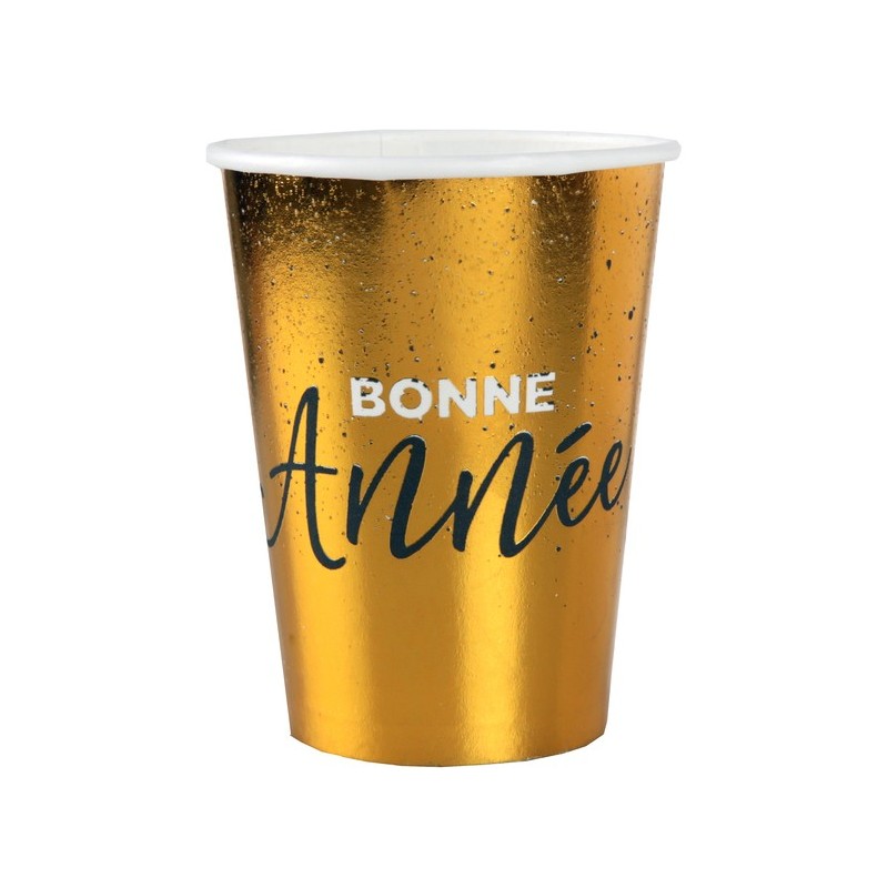 10 tazze "Bonne Année", ø 7,8 x 9,7 cm / 27cl