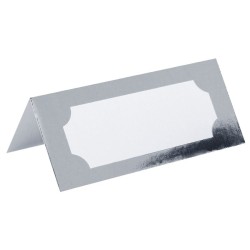 Marque-place rectangle métallisé  3 x 7 cm, sachet de 10 pièces