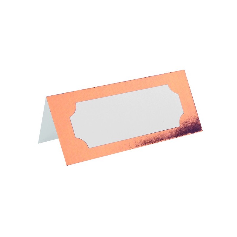 Marque-place rectangle métallisé  3 x 7 cm, sachet de 10 pièces