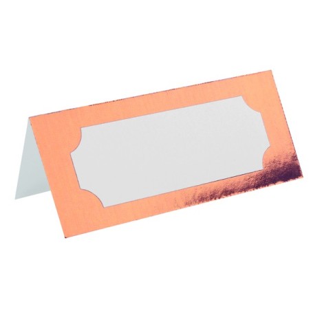 Marque-place rectangle métallisé  3 x 7 cm, sachet de 10 pièces