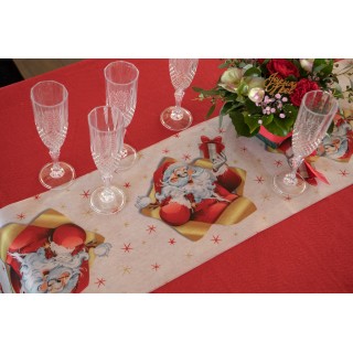 Chemin de table Père Noël, 30cm x 5m