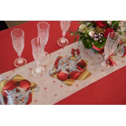 Weihnachtsmann-Tischläufer, 30 cm x 5 m