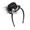 Serre tête mini chapeau paillettes 6 couleurs ass.