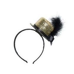 Minihut Stirnband Pailletten 6 Farben sort.