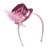 Mini cappello fascia paillettes 6 colori ass. Mini cappello fascia paillettes 6 colori ass.