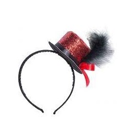Mini cappello fascia paillettes 6 colori ass.