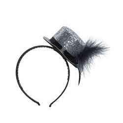Minihut Stirnband Pailletten 6 Farben sort.