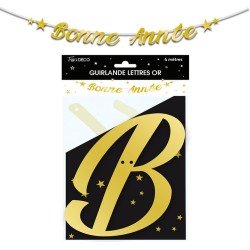 Guirlande Lettres Bonne Année or. 4m
