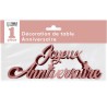 Decorazioni da tavola "Joyeux anniversaire", 3D, metallico, oro rosa Decorazioni da tavola "Joyeux anniversaire", 3D, metallico, oro rosa