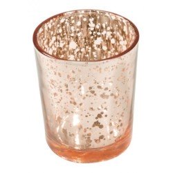 Bougeoir or rose métal. 5,5cm X 6,7cm