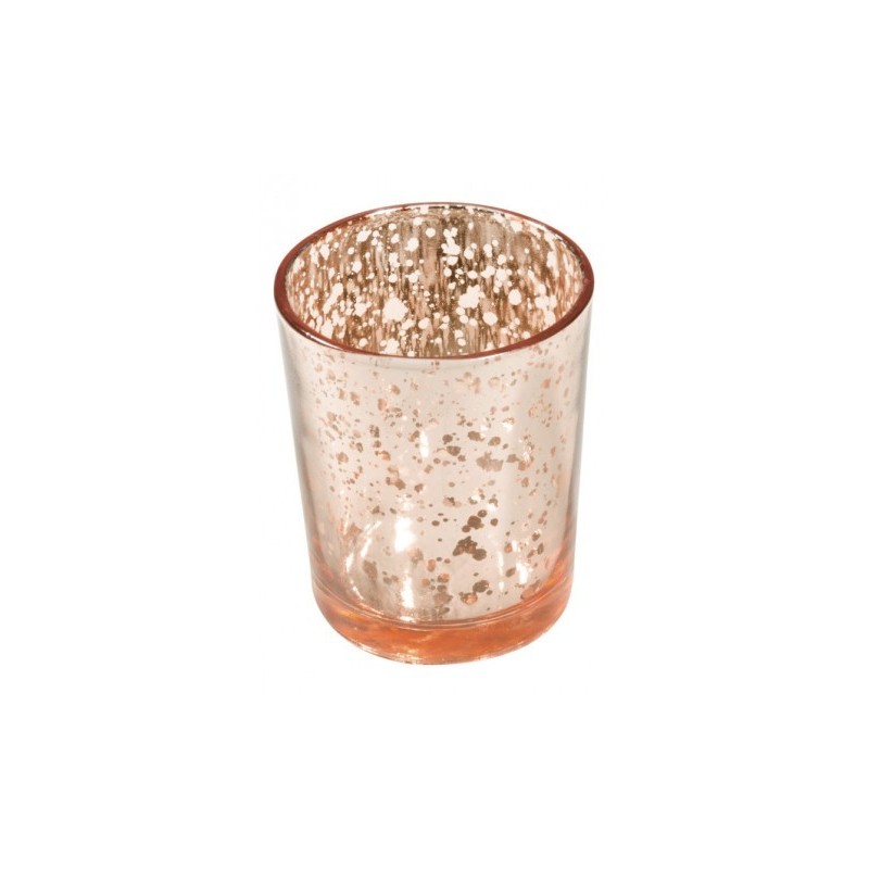 Bougeoir or rose métal. 5,5cm X 6,7cm Bougeoir or rose métal. 5,5cm X 6,7cm