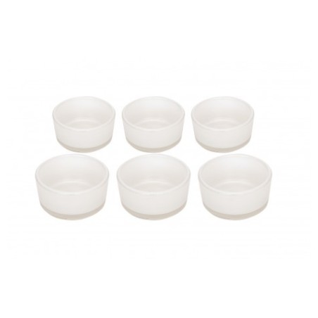 6 Bougeoirs  blanc perle Ø 4.8 X 2.2cm HT