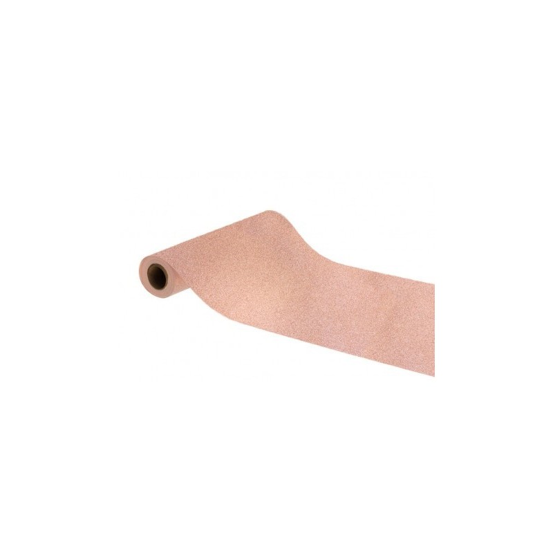 Chemin de Table paillettes prenium or rose 30cm x 5m Chemin de Table paillettes prenium or rose 30cm x 5m