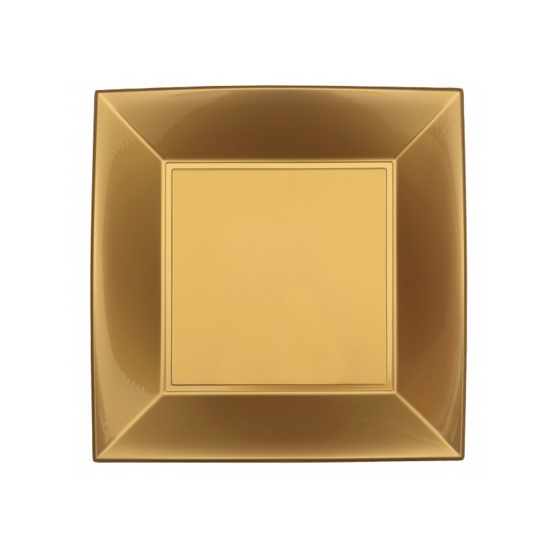 25 piatti da dessert, 18 x 18 cm, oro 25 piatti da dessert, 18 x 18 cm, oro