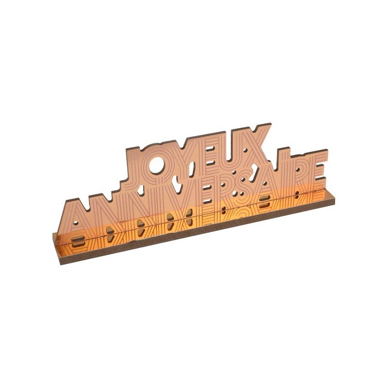 Lettres Joyeux Anniversaire rose gold 27 x 4 x 9 cm