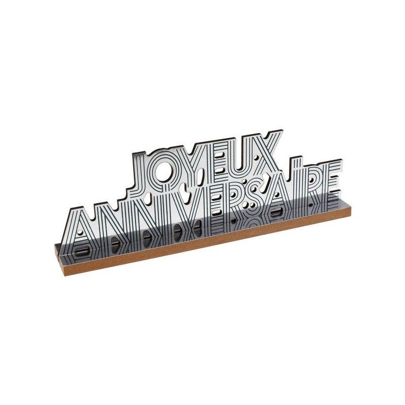 Lettere Joyeux Anniversaire blu anatra  27 x 4 x 9 cm