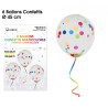 Sacchetto di 6 palloncini coriandoli, Multicolore Sacchetto di 6 palloncini coriandoli, Multicolore