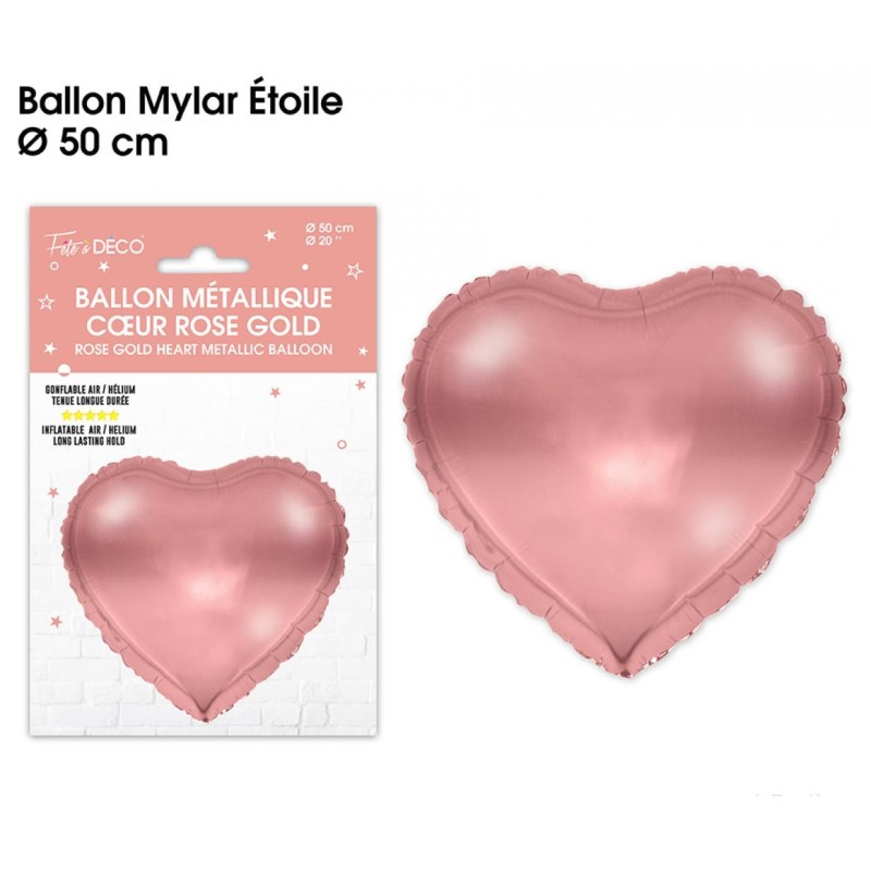 1 palloncino cuore metallico oro rosa 1 palloncino cuore metallico oro rosa