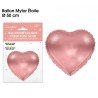 1 roségoldmetallischer Herzballon