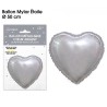 1 palloncino cuore metallico argento 1 palloncino cuore metallico argento