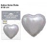 1 palloncino cuore metallico argento
