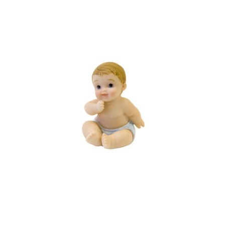1 statuina bambino seduto in resina 2,5 x 5 x 2 cm