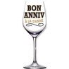 1 Calice da vino inclinato  "Joyeux Anniversaire Je penche vers la perfection! "