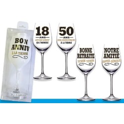 1 Verre à vin   "Bon Anniv' A la tienne" 