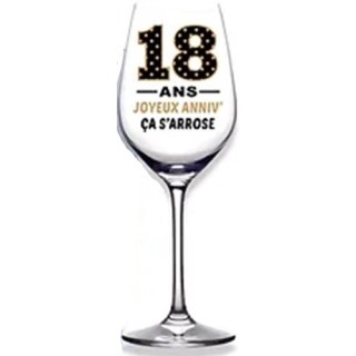 1 Verre à vin   "Bon Anniv' A la tienne" 