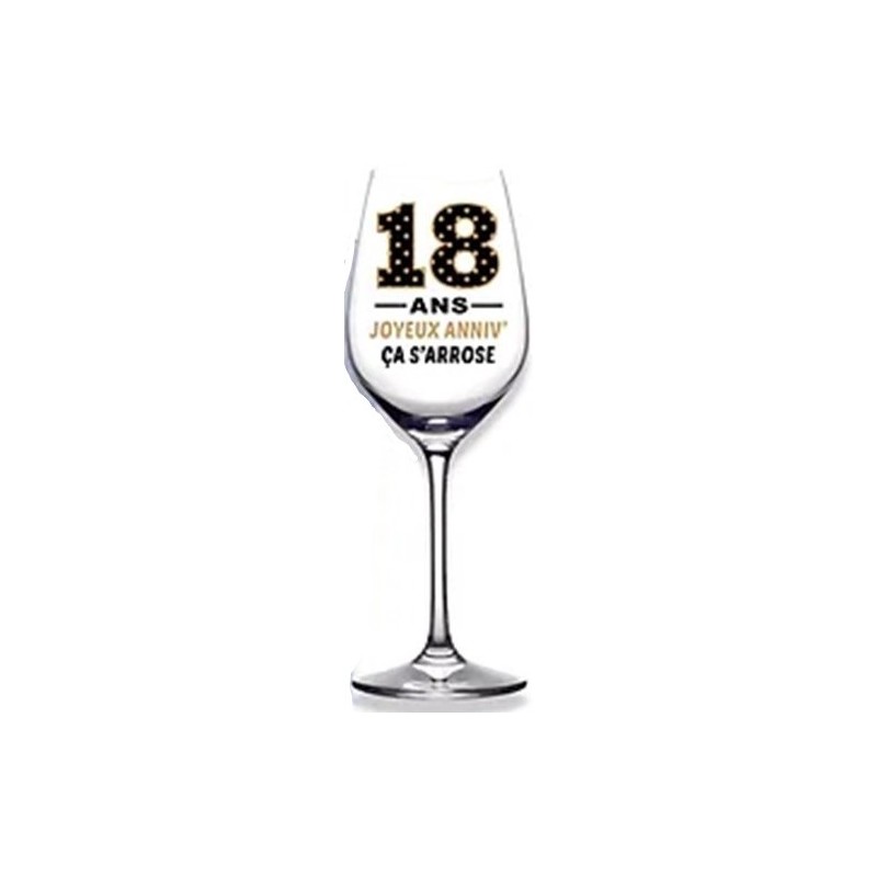 1 Verre à vin   "Bon Anniv' A la tienne" 