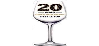 1 Verre à vin   "Bon Anniv' A la tienne" 