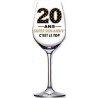 1 Calice da vino inclinato  "Joyeux Anniversaire Je penche vers la perfection! "