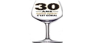 1 Calice da vino inclinato  "Joyeux Anniversaire Je penche vers la perfection! "