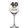 1 Calice da vino inclinato  "Joyeux Anniversaire Je penche vers la perfection! "