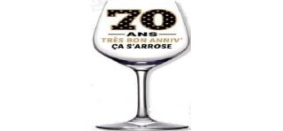 1 Calice da vino inclinato  "Joyeux Anniversaire Je penche vers la perfection! "
