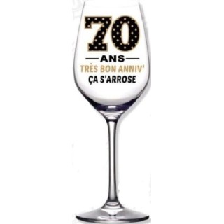 1 Verre à vin   "Bon Anniv' A la tienne" 