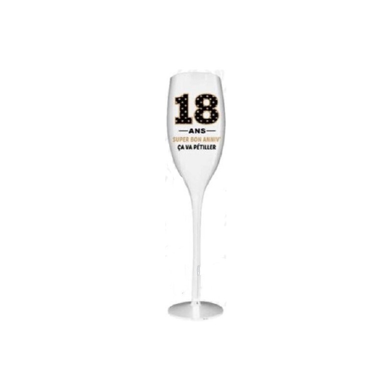 1 Verre à champagne "Bon Anniv' A la tienne"  1 Verre à champagne "Bon Anniv' A la tienne"