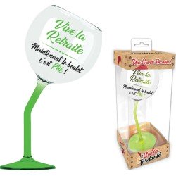 1 Calice da vino inclinato  "Maintenant le boulot c'est plié"