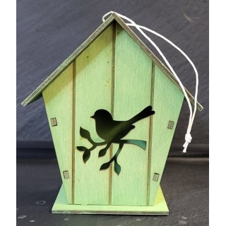 Maison oiseau décorative en bois