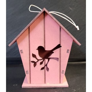 Dekoratives Vogelhaus aus Holz