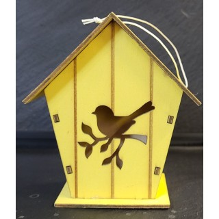 Maison oiseau décorative en bois